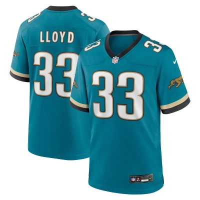 Men's Jacksonville Jaguars Devin Lloyd Teal Prowler Throwback Player Game Jersey 01