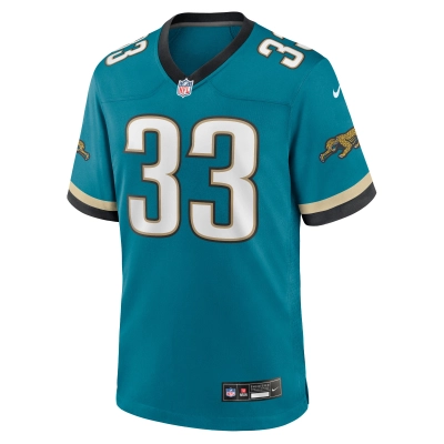 Men's Jacksonville Jaguars Devin Lloyd Teal Prowler Throwback Player Game Jersey 02