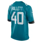Men's Jacksonville Jaguars Erick Hallett  Teal Game Jersey