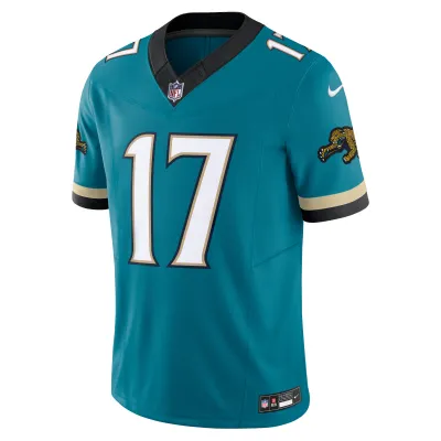 Men's Jacksonville Jaguars Evan Engram Teal Prowler Throwback Vapor F.U.S.E. Limited Jersey 02