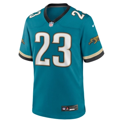 Men's Jacksonville Jaguars Foye Oluokun Teal Prowler Throwback Player Game Jersey 02