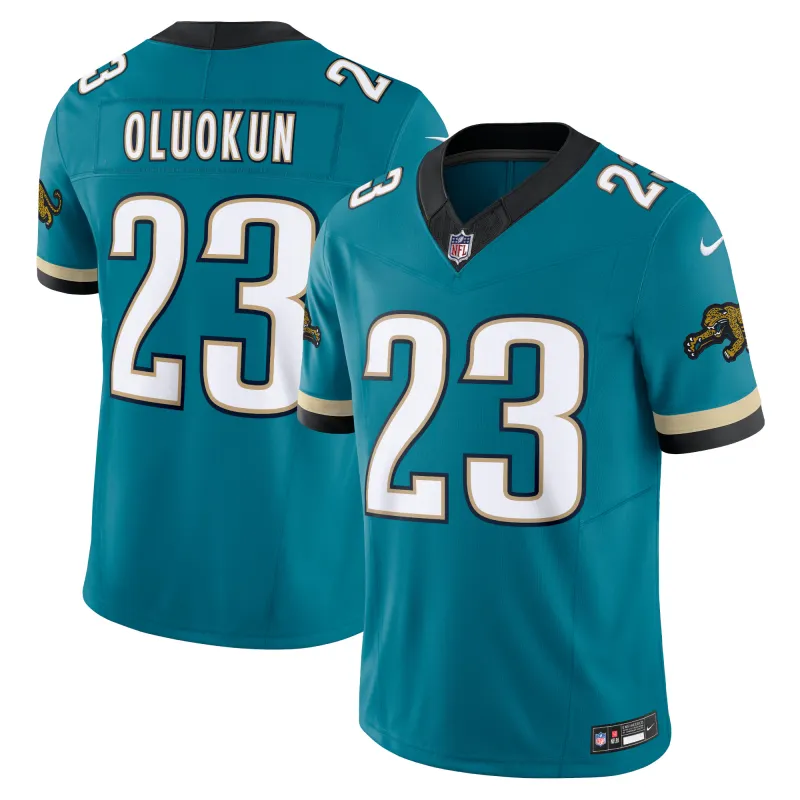 Men's Jacksonville Jaguars Foye Oluokun Teal Prowler Throwback Vapor F.U.S.E. Limited Jersey