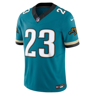 Men's Jacksonville Jaguars Foye Oluokun Teal Prowler Throwback Vapor F.U.S.E. Limited Jersey 02