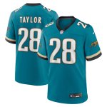 Men's Jacksonville Jaguars Fred Taylor Teal Prowler Throwback Retired Player Game Jersey