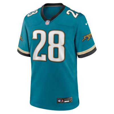 Men's Jacksonville Jaguars Fred Taylor Teal Prowler Throwback Retired Player Game Jersey 02