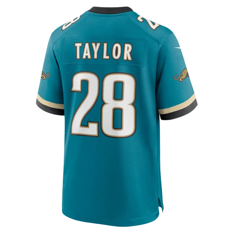 Men's Jacksonville Jaguars Fred Taylor Teal Prowler Throwback Retired Player Game Jersey