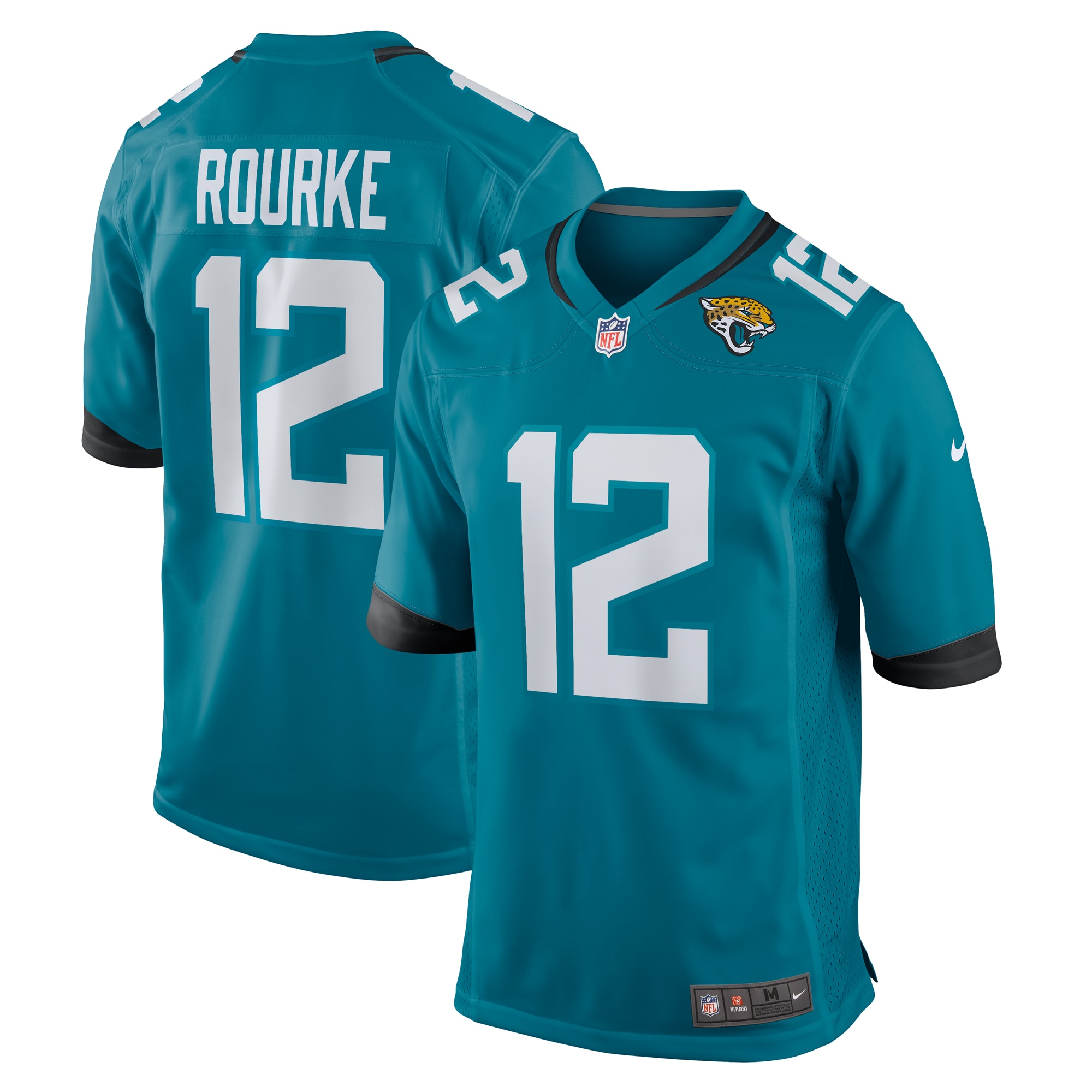 Men's Jacksonville Jaguars Nathan Rourke  Teal Team Game Jersey