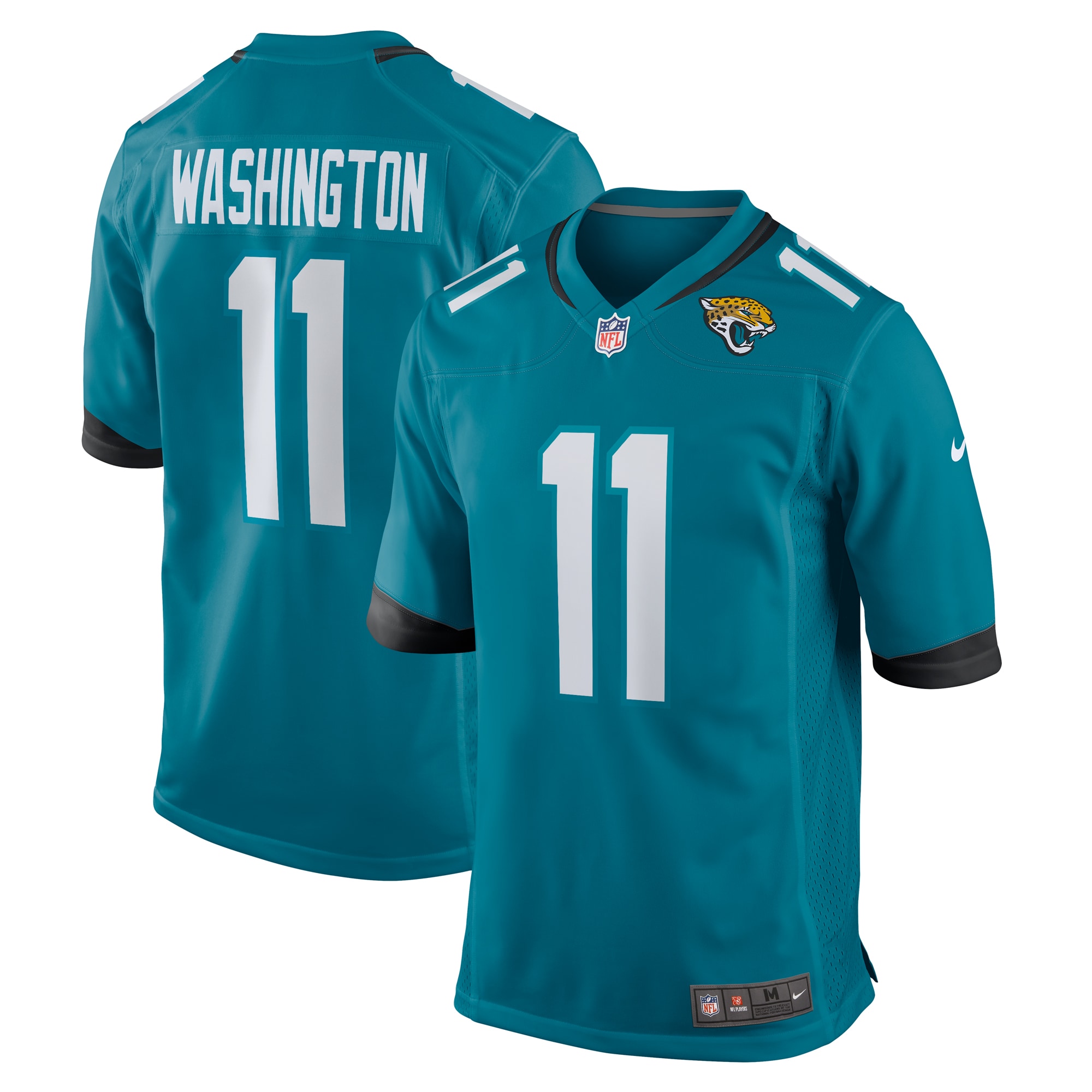 Men's Jacksonville Jaguars Parker Washington  Teal Team Game Jersey