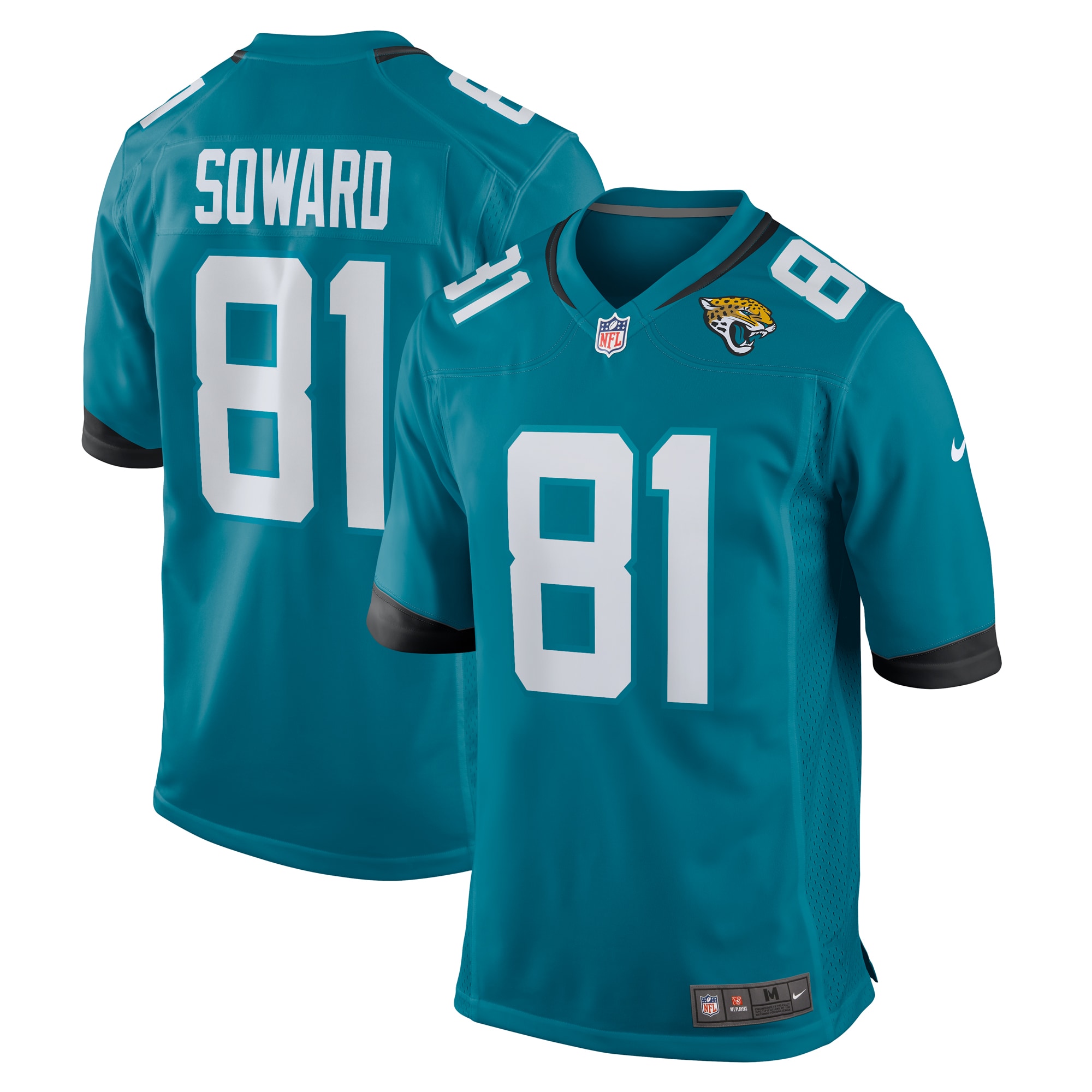 Men's Jacksonville Jaguars R. Jay Soward  Teal Retired Player Team Game Jersey