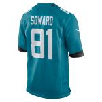 Men's Jacksonville Jaguars R. Jay Soward  Teal Retired Player Team Game Jersey