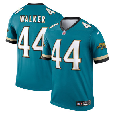 Men's Jacksonville Jaguars Travon Walker Teal Prowler Throwback Legend Jersey 01