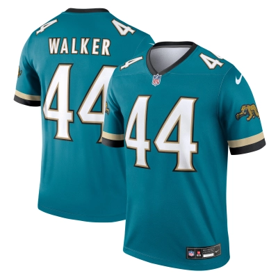 Men's Jacksonville Jaguars Travon Walker Teal Prowler Throwback Legend Jersey 01