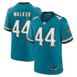 Men's Jacksonville Jaguars Travon Walker Teal Prowler Throwback Player Game Jersey