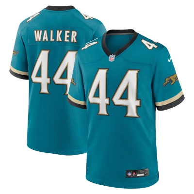 Men's Jacksonville Jaguars Travon Walker Teal Prowler Throwback Player Game Jersey 01
