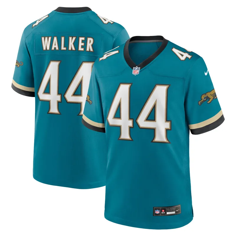 Men's Jacksonville Jaguars Travon Walker Teal Prowler Throwback Player Game Jersey