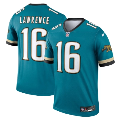 Men's Jacksonville Jaguars Trevor Lawrence Teal Prowler Throwback Legend Jersey 01