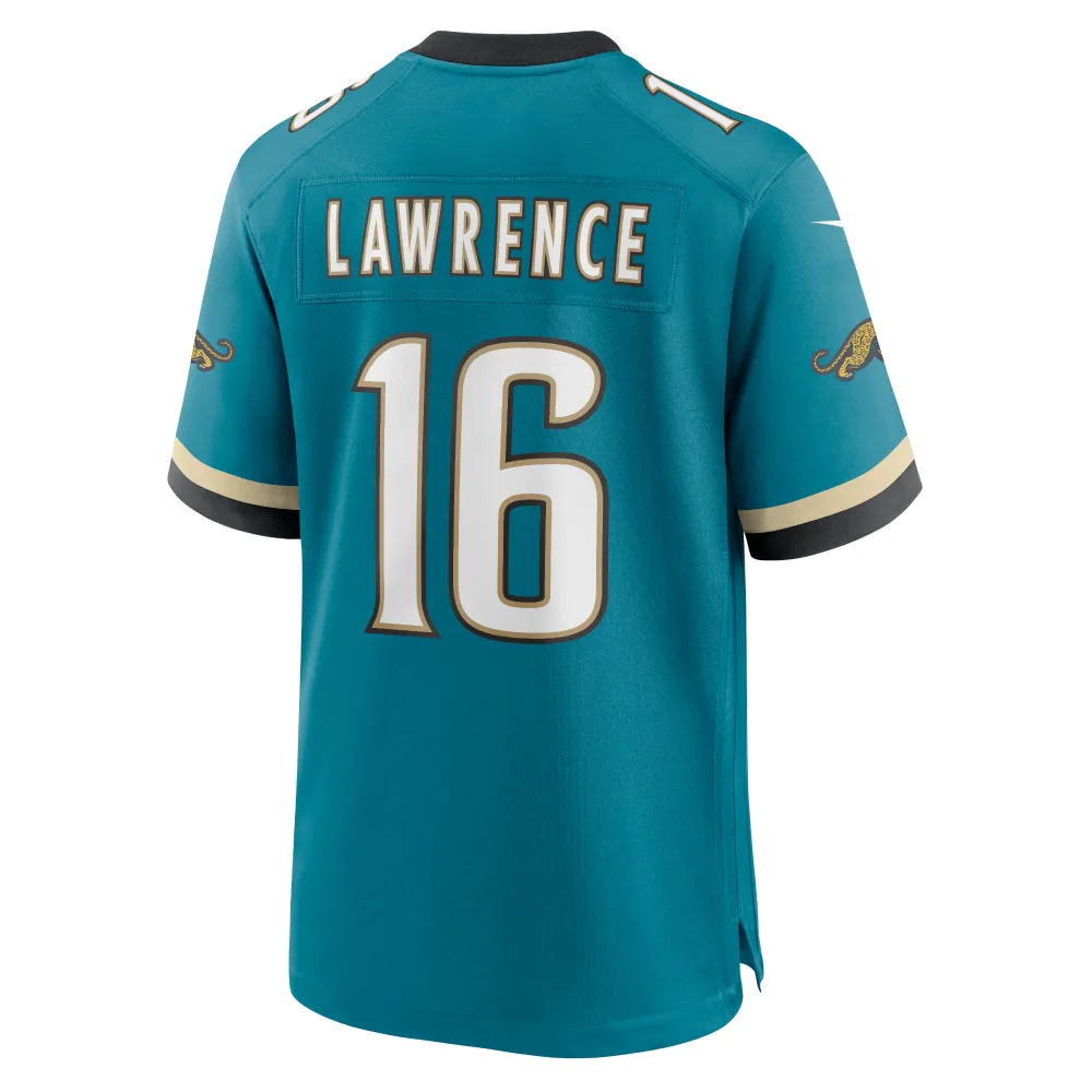Men's Jacksonville Jaguars Trevor Lawrence Teal Prowler Throwback Player Game Jersey