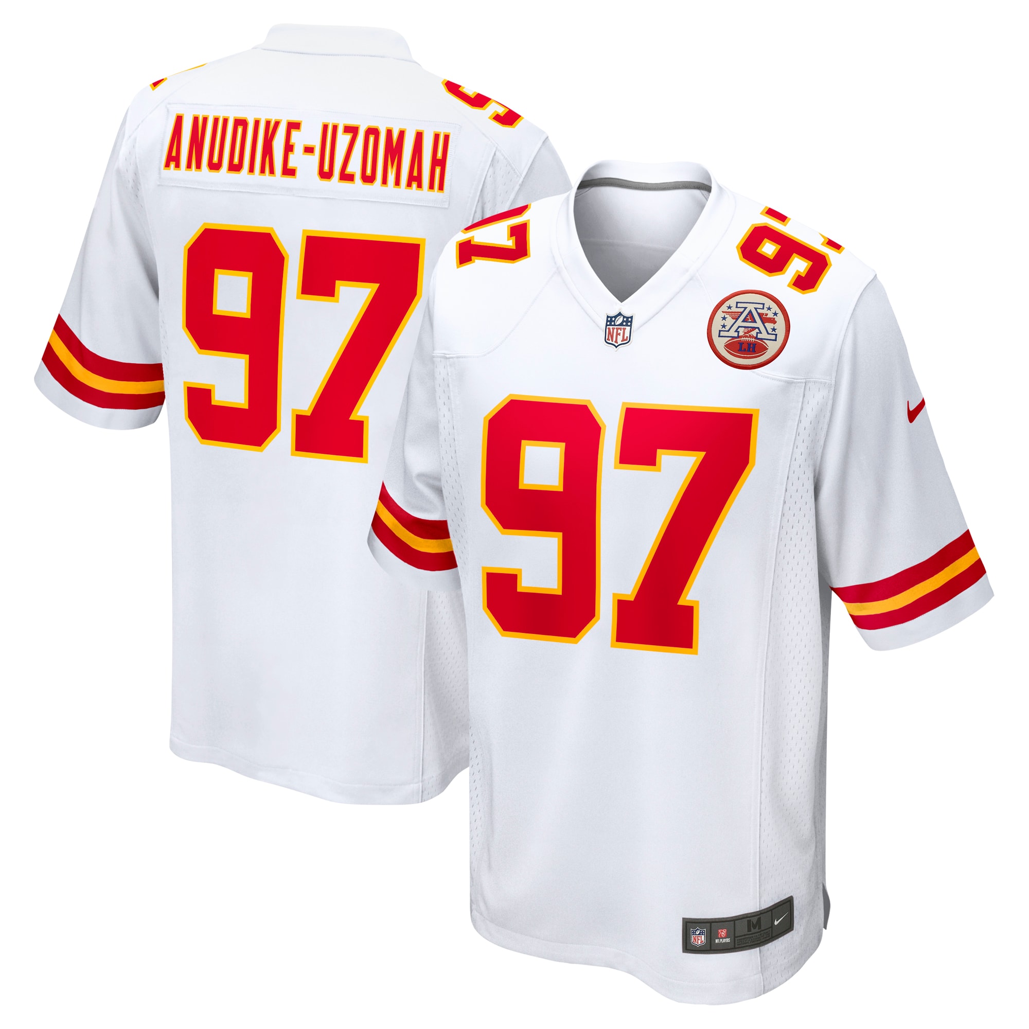 Men's Kansas City Chiefs Felix Anudike-Uzomah White Team Game Jersey