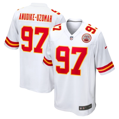 Men's Kansas City Chiefs Felix Anudike-Uzomah White Team Game Jersey 01