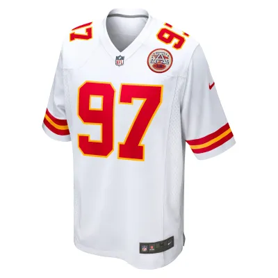 Men's Kansas City Chiefs Felix Anudike-Uzomah White Team Game Jersey 02