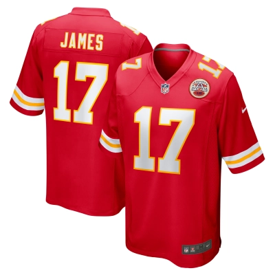 Men's Kansas City Chiefs Richie James Red Game Jersey 01