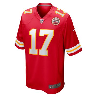Men's Kansas City Chiefs Richie James Red Game Jersey 02