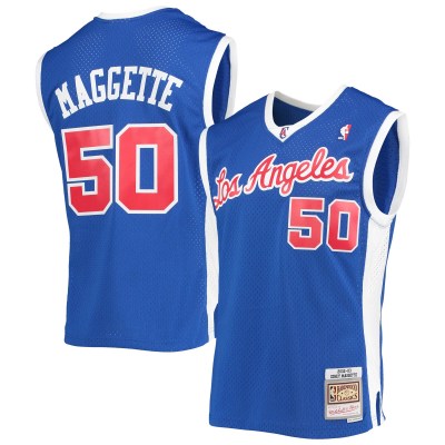 Men's LA Clippers Corey Maggette Royal 2001/02 Hardwood Classics Swingman Jersey 01