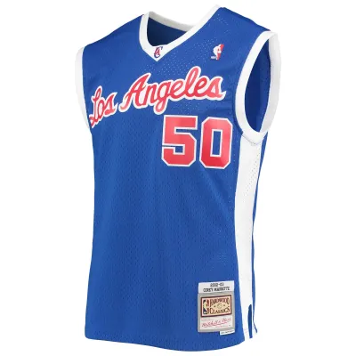 Men's LA Clippers Corey Maggette Royal 2001/02 Hardwood Classics Swingman Jersey 02