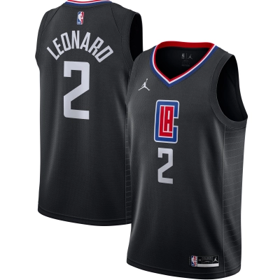 Men's LA Clippers Kawhi Leonard Black 2020/21 Swingman Jersey - Statement Edition 01