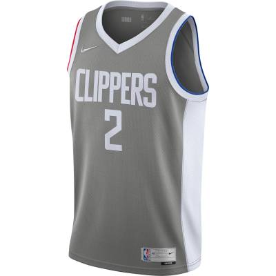 Men's LA Clippers Kawhi Leonard Gray 2020/21 Swingman Jersey - Earned Edition 02