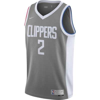 Men's LA Clippers Kawhi Leonard Gray 2020/21 Swingman Jersey - Earned Edition 02