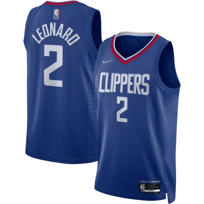Men's LA Clippers Kawhi Leonard Royal 2021/22 Diamond Swingman Jersey - Icon Edition 01