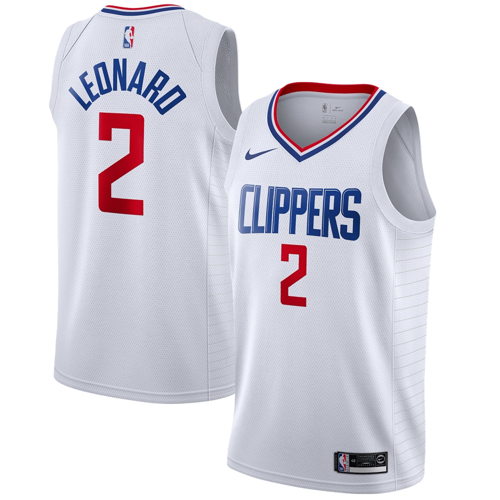 Men's LA Clippers Kawhi Leonard White 2019/2020 Swingman Jersey - Association Edition