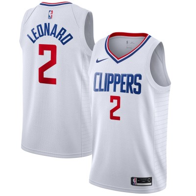 Men's LA Clippers Kawhi Leonard White 2019/2020 Swingman Jersey - Association Edition 01