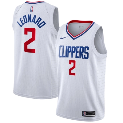 Men's LA Clippers Kawhi Leonard White 2019/2020 Swingman Jersey - Association Edition 01