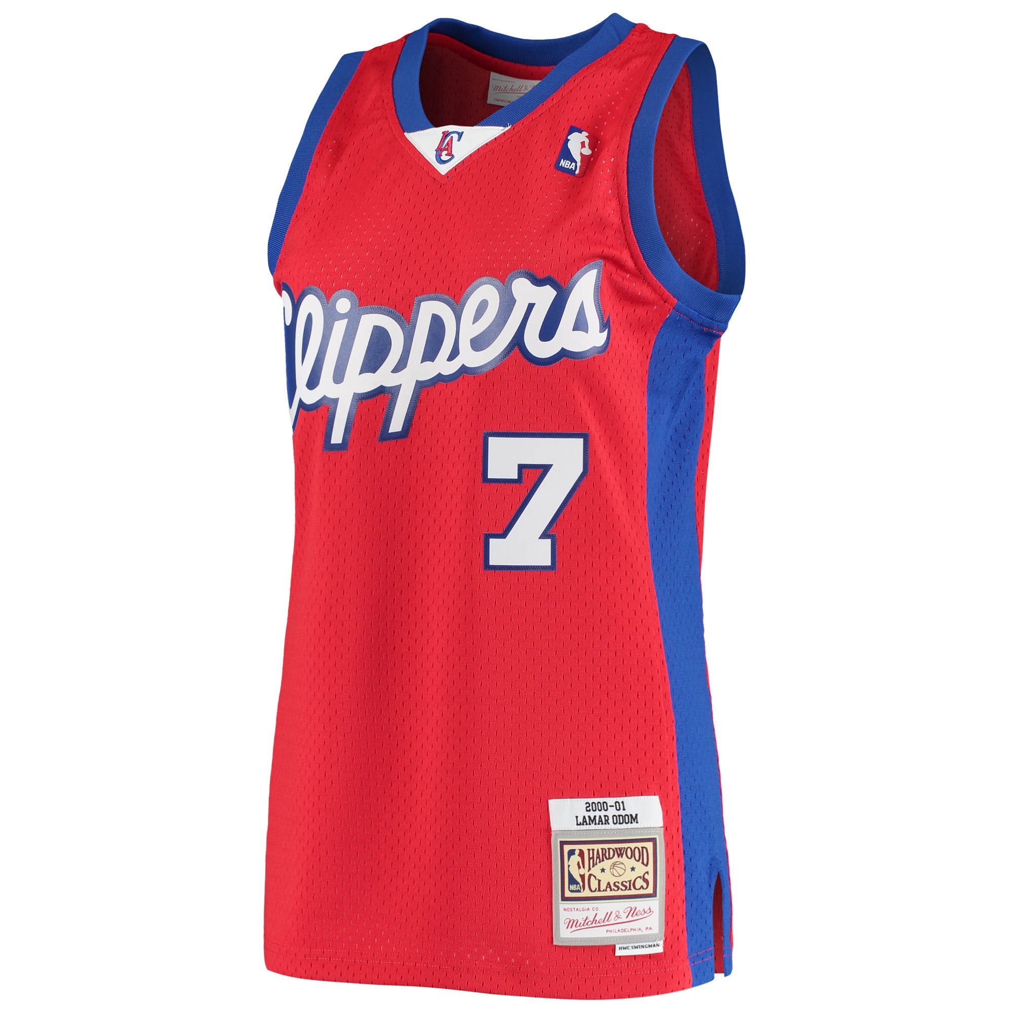 Men's LA Clippers Lamar Odom Red 2000/01 Hardwood Classics Swingman Jersey