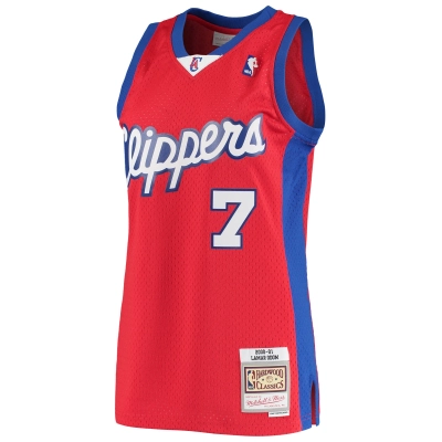 Men's LA Clippers Lamar Odom Red 2000/01 Hardwood Classics Swingman Jersey 02