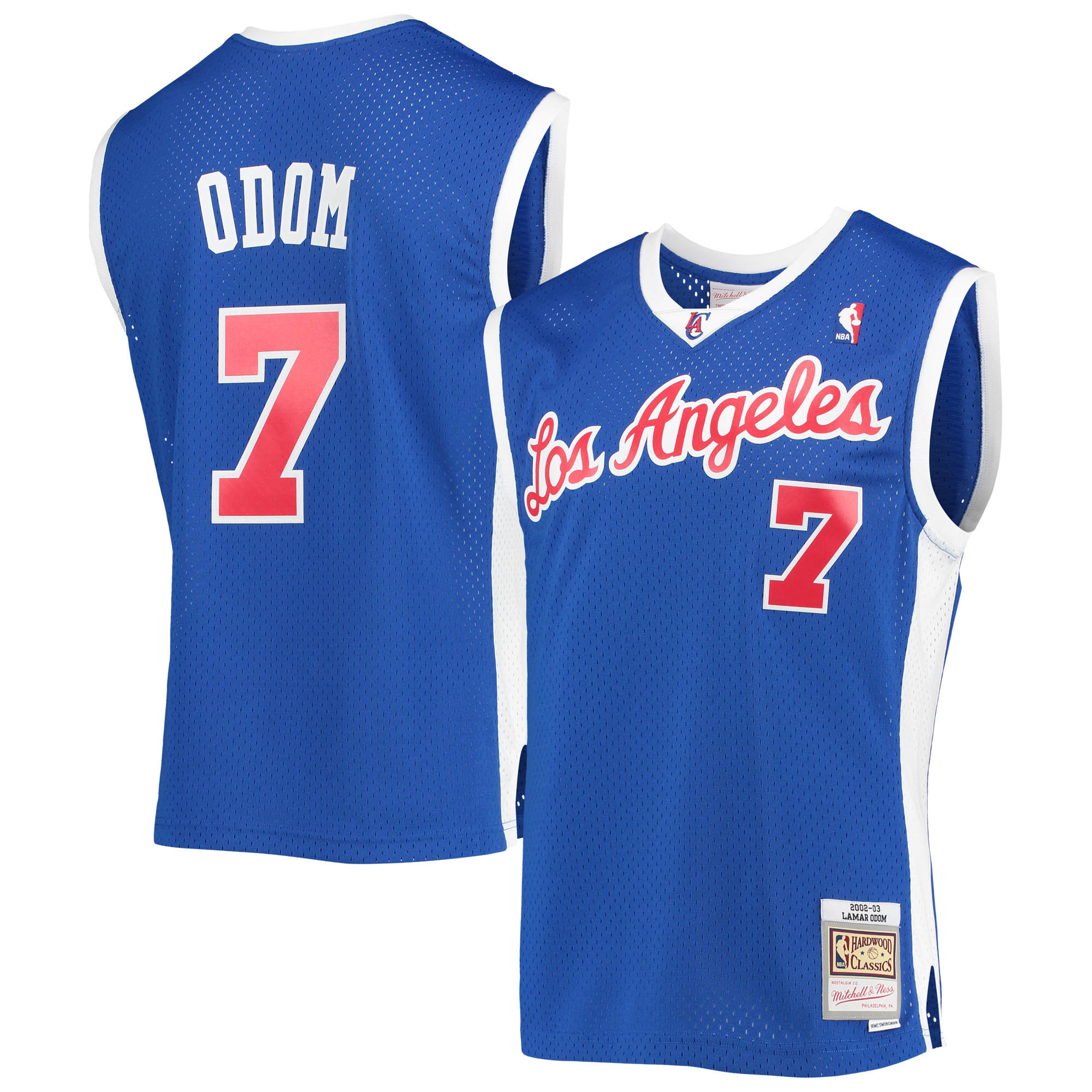Men's LA Clippers Lamar Odom Royal 2001/02 Hardwood Classics Swingman Jersey