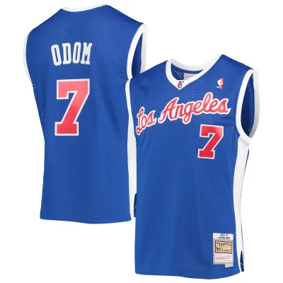 Men's LA Clippers Lamar Odom Royal 2001/02 Hardwood Classics Swingman Jersey 01