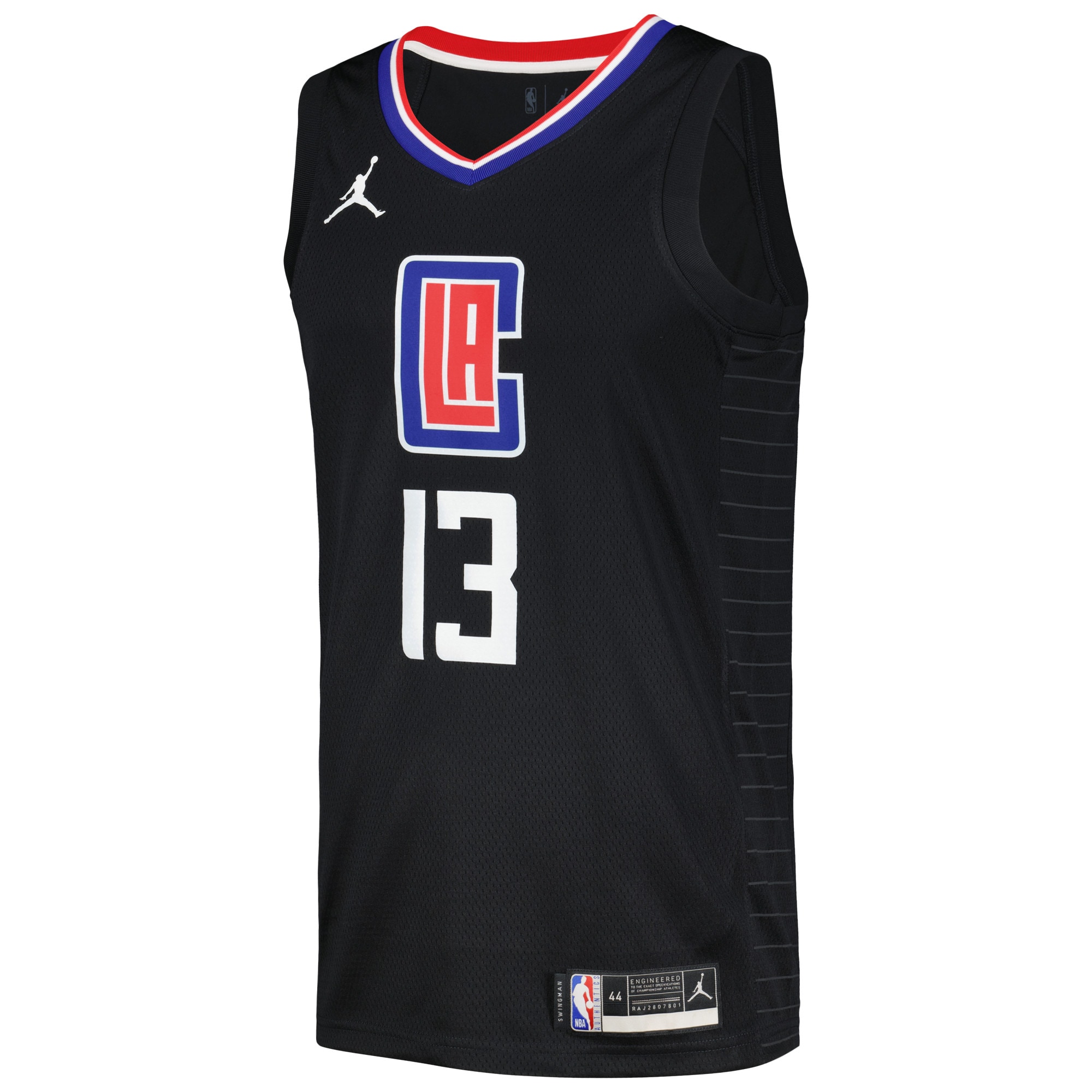 Men's LA Clippers Paul George Black Swingman Jersey - Statement Edition