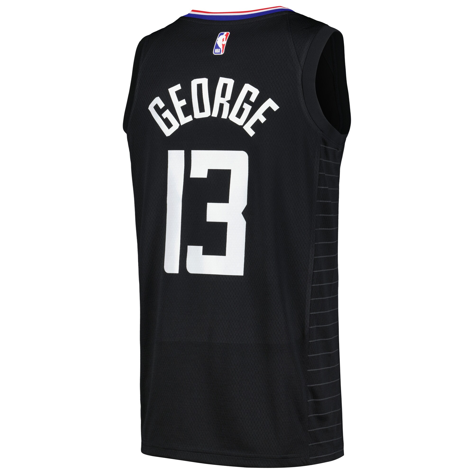 Men's LA Clippers Paul George Black Swingman Jersey - Statement Edition