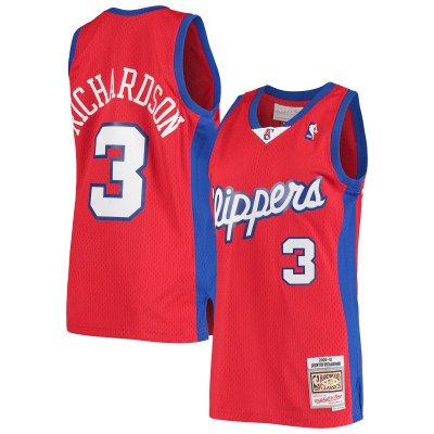 Men's LA Clippers Quentin Richardson Red 2000/01 Hardwood Classics Swingman Jersey 01