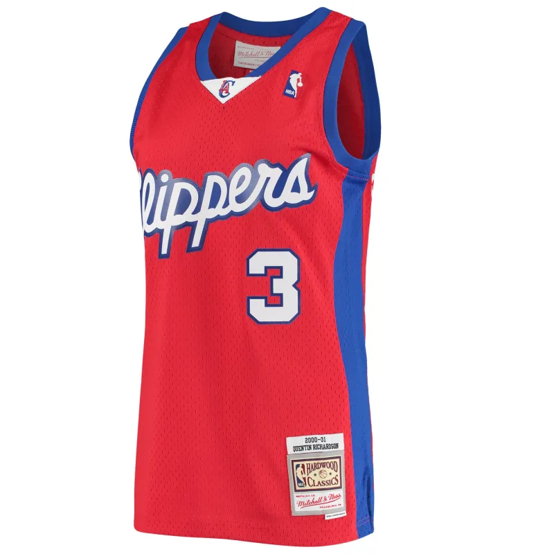 Men's LA Clippers Quentin Richardson Red 2000/01 Hardwood Classics Swingman Jersey