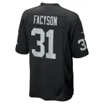 Men's Las Vegas Raiders Brandon Facyson Black Team Game Jersey