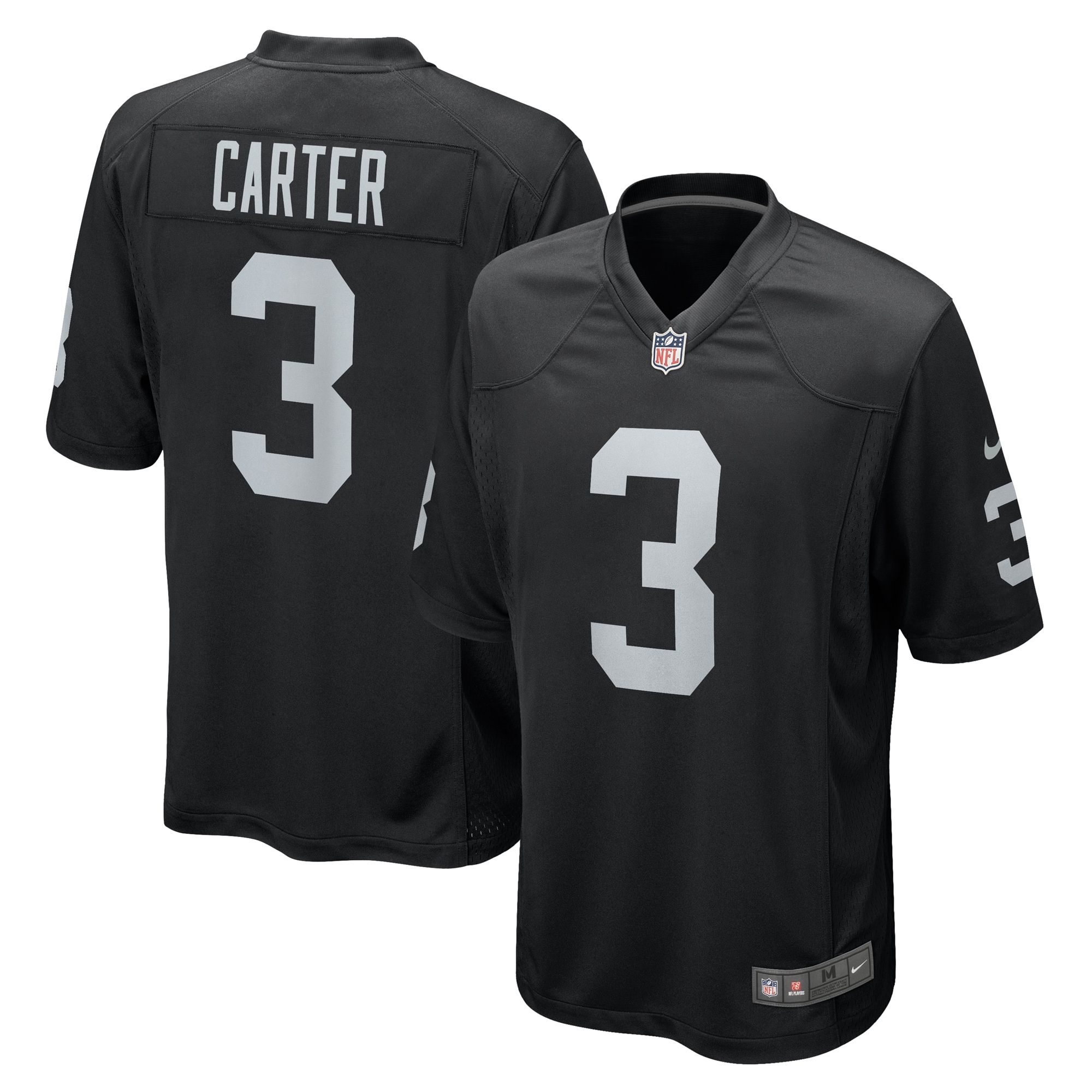 Men's Las Vegas Raiders DeAndre Carter Black Game Player Jersey