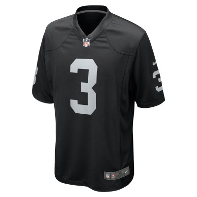 Men's Las Vegas Raiders DeAndre Carter Black Game Player Jersey 02