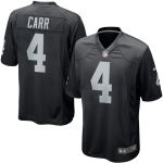 Men's Las Vegas Raiders Derek Carr Black Game Player Jersey