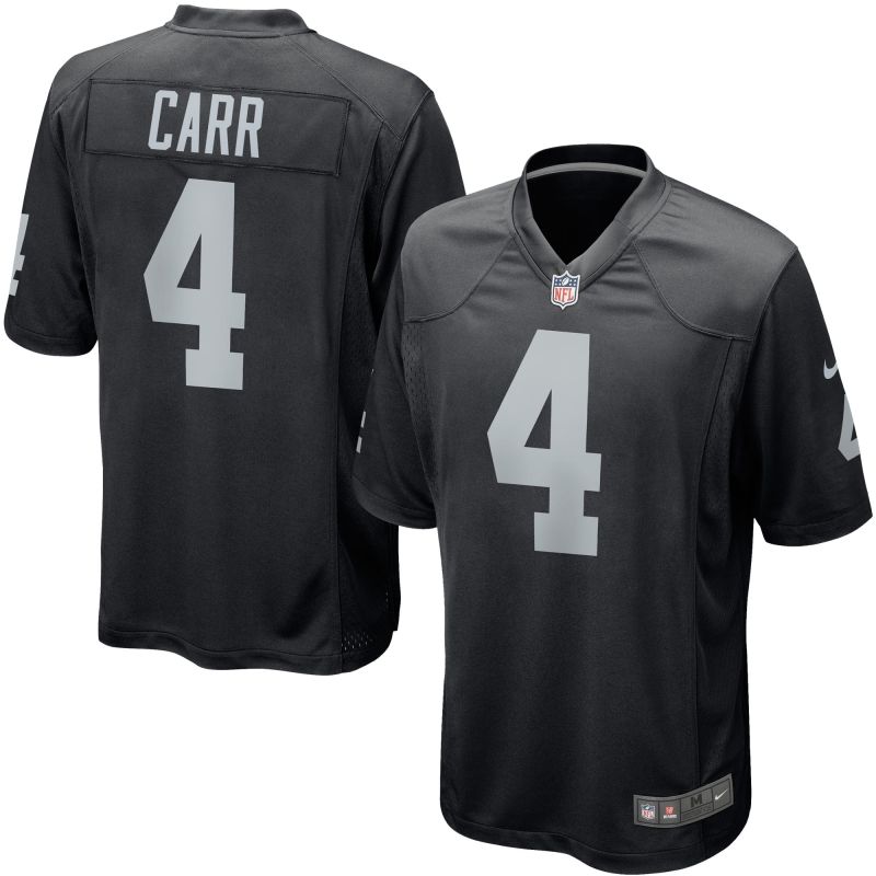 Men's Las Vegas Raiders Derek Carr Black Game Player Jersey