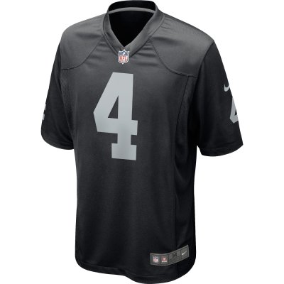 Men's Las Vegas Raiders Derek Carr Black Game Player Jersey 02