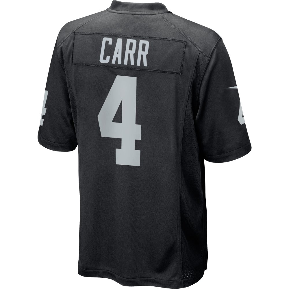 Men's Las Vegas Raiders Derek Carr Black Game Player Jersey